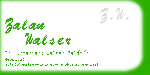 zalan walser business card